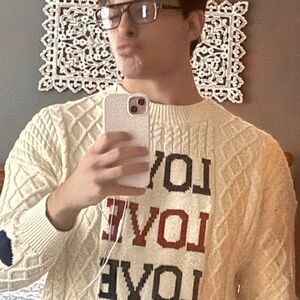 Cream Cable Knit Sweater